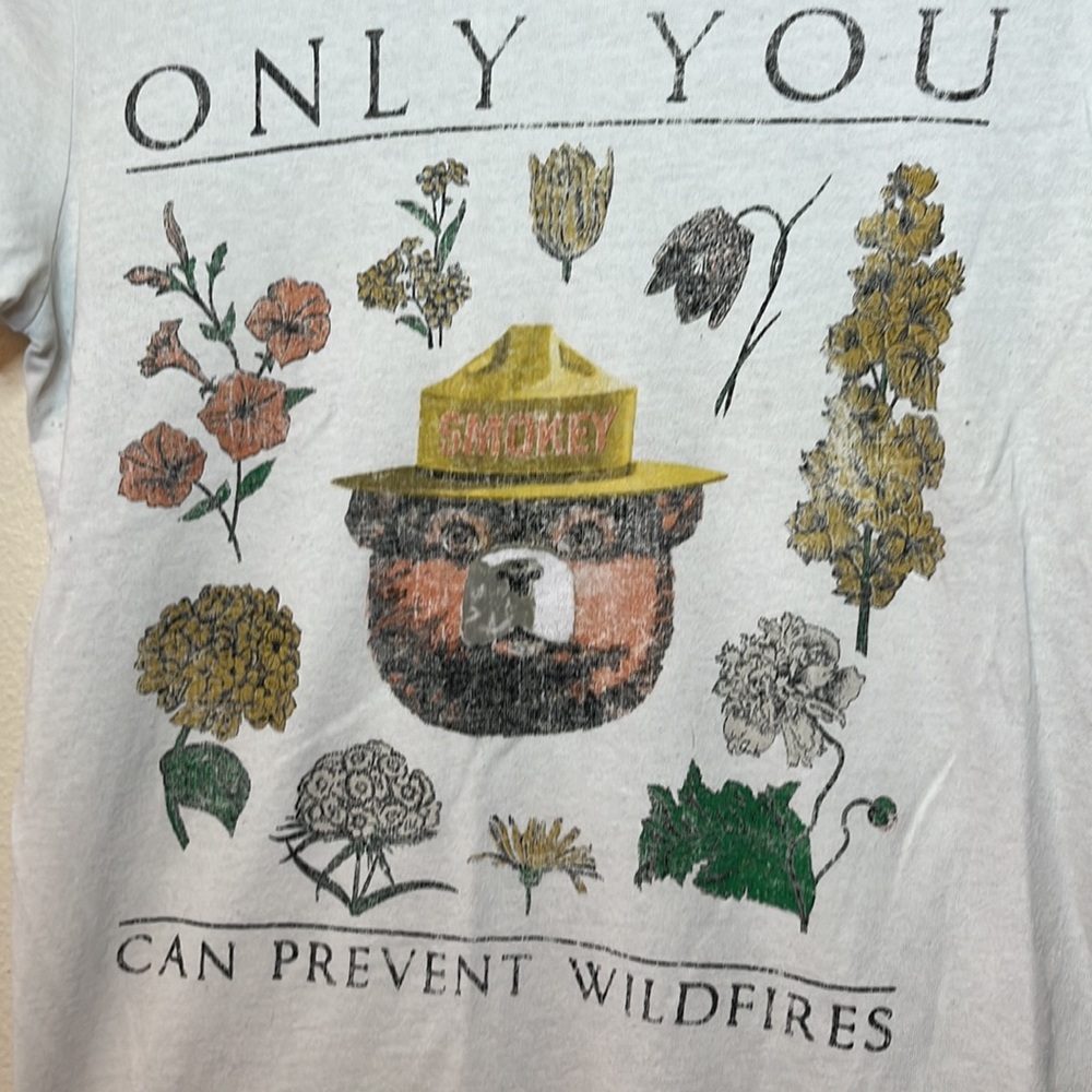 Vintage Smoky the Bear only you can prevent wildfires T-shirt - Picture 2 of 4
